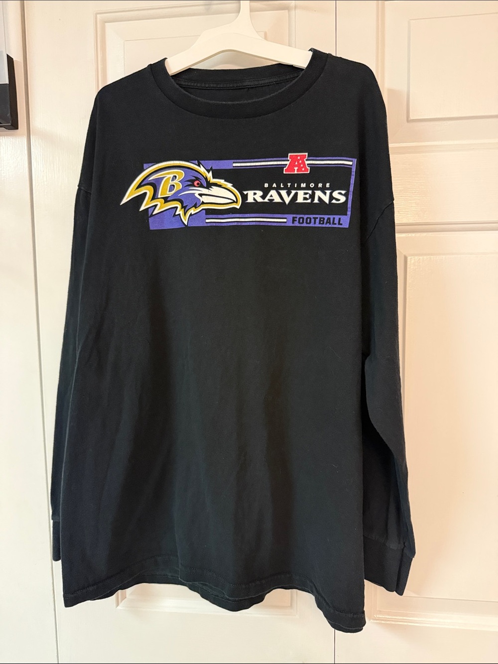 NFL Baltimore Ravens Black Long Sleeve Tee with Team Logo